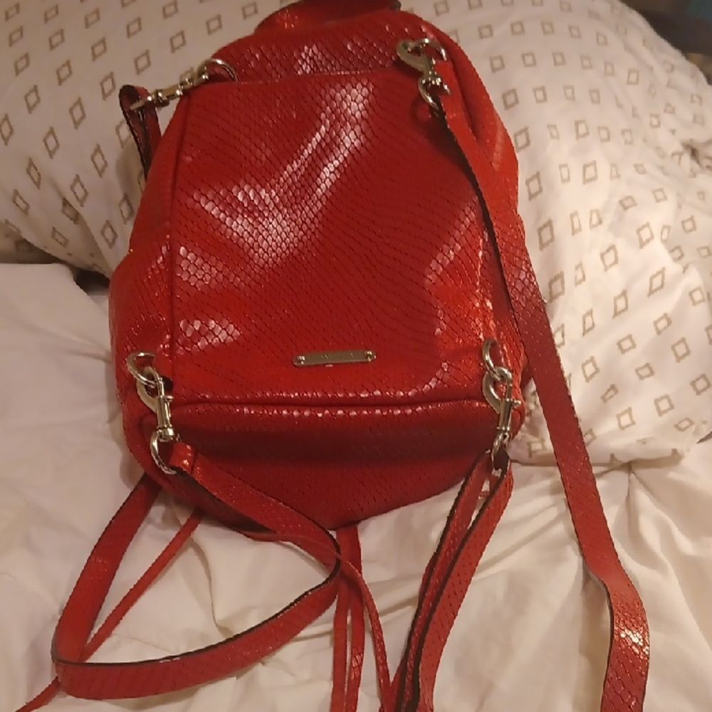 Rebecca Minkoff Red Textured Women's Backpack